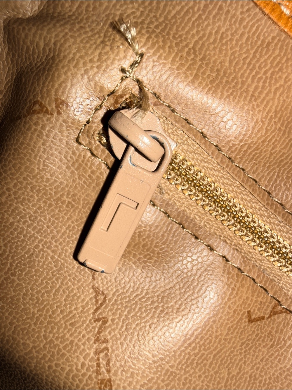 Vintage Lancel Brown & Tan Leather Crossbody Saddle Bag | Made in France - Picture 14 of 16